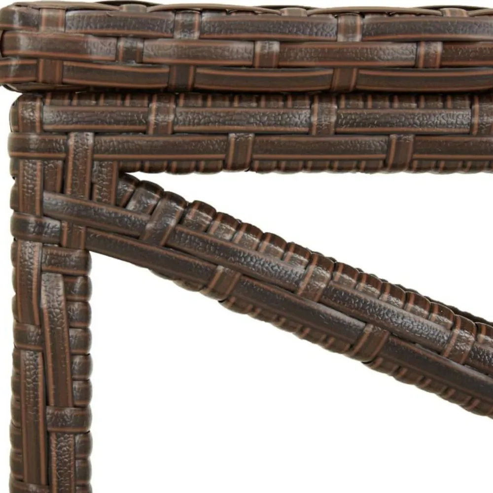 Sale FinePRICE Puutarhapenkki 120 cm polyrottinki ruskea
