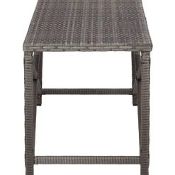 Clearance FinePRICE Puutarhapenkki 120 cm polyrottinki harmaa