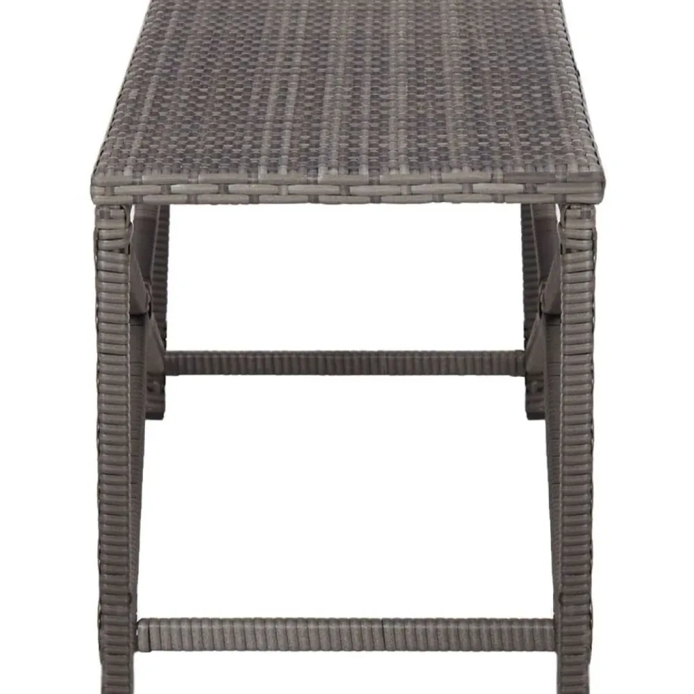 Clearance FinePRICE Puutarhapenkki 120 cm polyrottinki harmaa