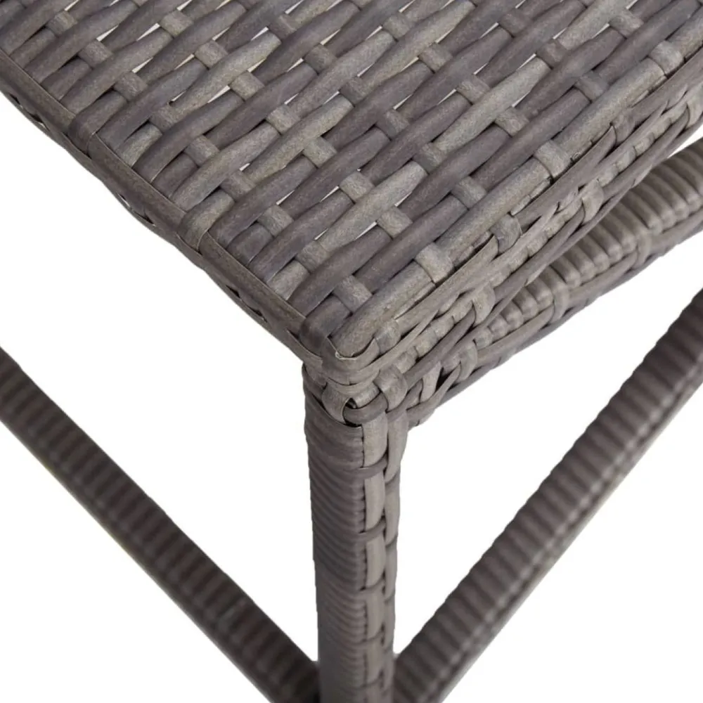 Clearance FinePRICE Puutarhapenkki 120 cm polyrottinki harmaa