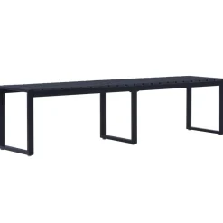 Online FinePRICE Puutarhapenkki 180 cm polystyreenilevy musta