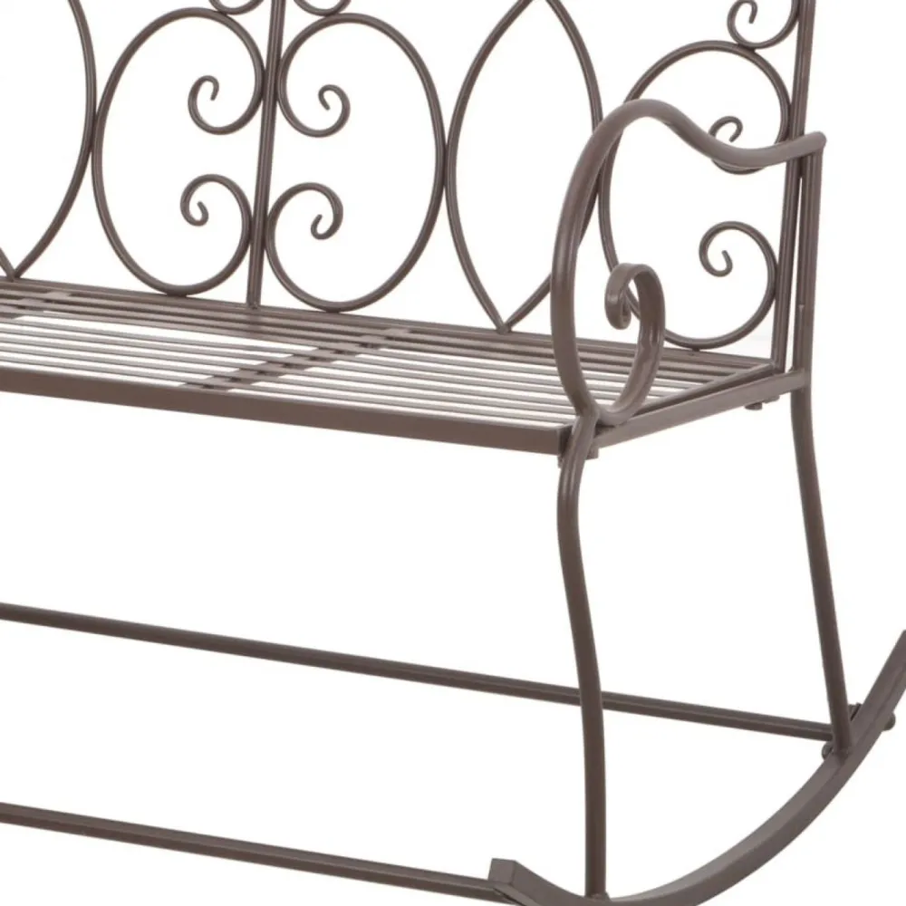 Sale FinePRICE Puutarhapenkki 104 cm rauta antiikinruskea