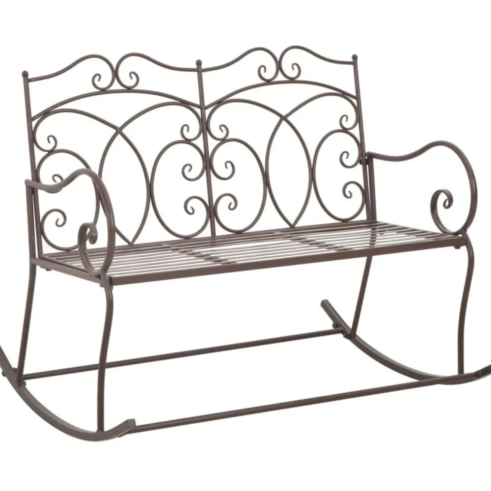 Sale FinePRICE Puutarhapenkki 104 cm rauta antiikinruskea