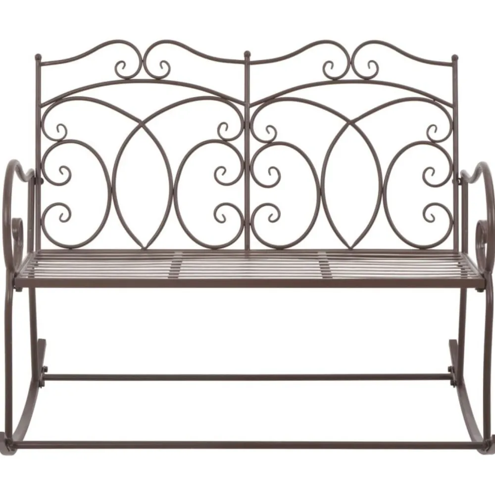 Sale FinePRICE Puutarhapenkki 104 cm rauta antiikinruskea