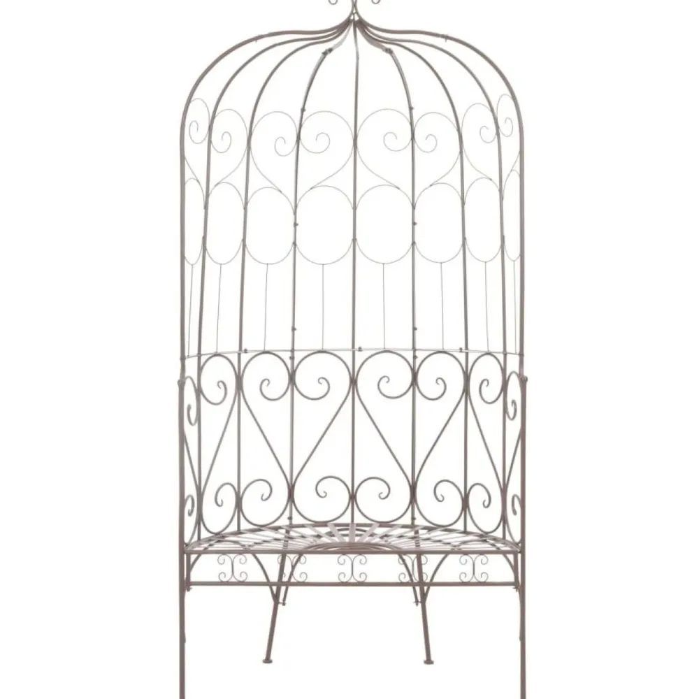 Clearance FinePRICE Puutarhapenkki 95 cm rauta antiikinruskea