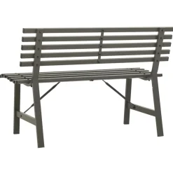 FinePRICE Puutarhapenkki 110 cm teräs musta