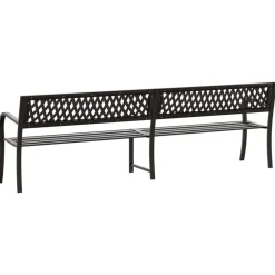 Hot FinePRICE Puutarhapenkki 125 cm teräs Musta