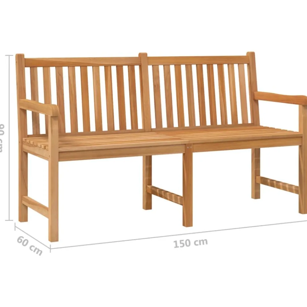 Online FinePRICE Puutarhapenkki 114 cm, tiikkiä
