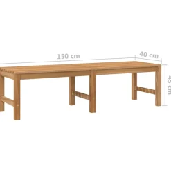 Hot FinePRICE Puutarhapenkki 150 cm, tiikki