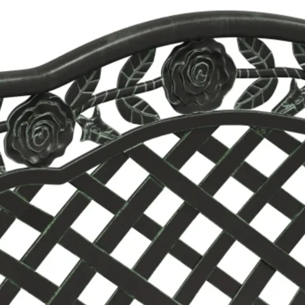 Online FinePRICE Puutarhapenkki 108 cm valualumiini vihreä
