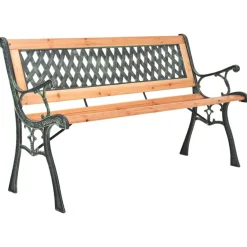 Hot FinePRICE Puutarhapenkki 116 cm valurauta ja, kuusi