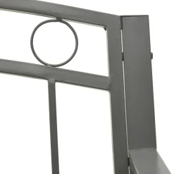 Outlet FinePRICE Puutarhapenkki harmaa 120 cm teräs