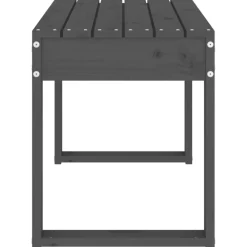 Clearance FinePRICE Puutarhapenkki harmaa 80x38x45 cm, mänty