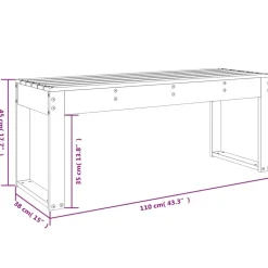 Hot FinePRICE Puutarhapenkki harmaa 110x38x45 cm, mänty