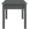 Best FinePRICE Puutarhapenkki harmaa 80x44x45 cm, mänty