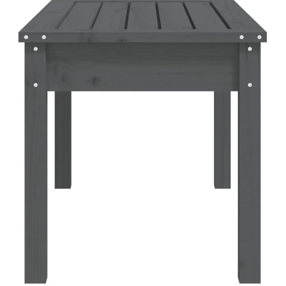 Best FinePRICE Puutarhapenkki harmaa 80x44x45 cm, mänty
