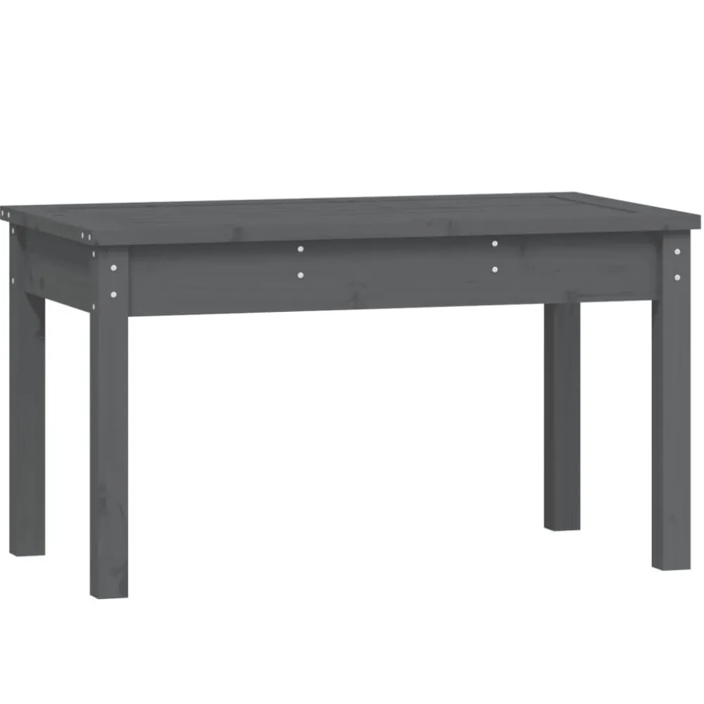 Best FinePRICE Puutarhapenkki harmaa 80x44x45 cm, mänty