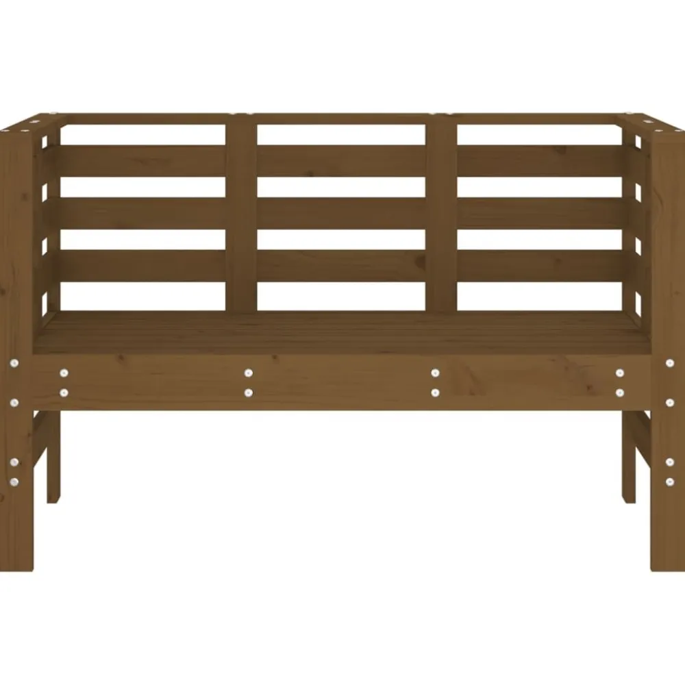 Discount FinePRICE Puutarhapenkki hunajanruskea 111,5x53x71 cm, mänty