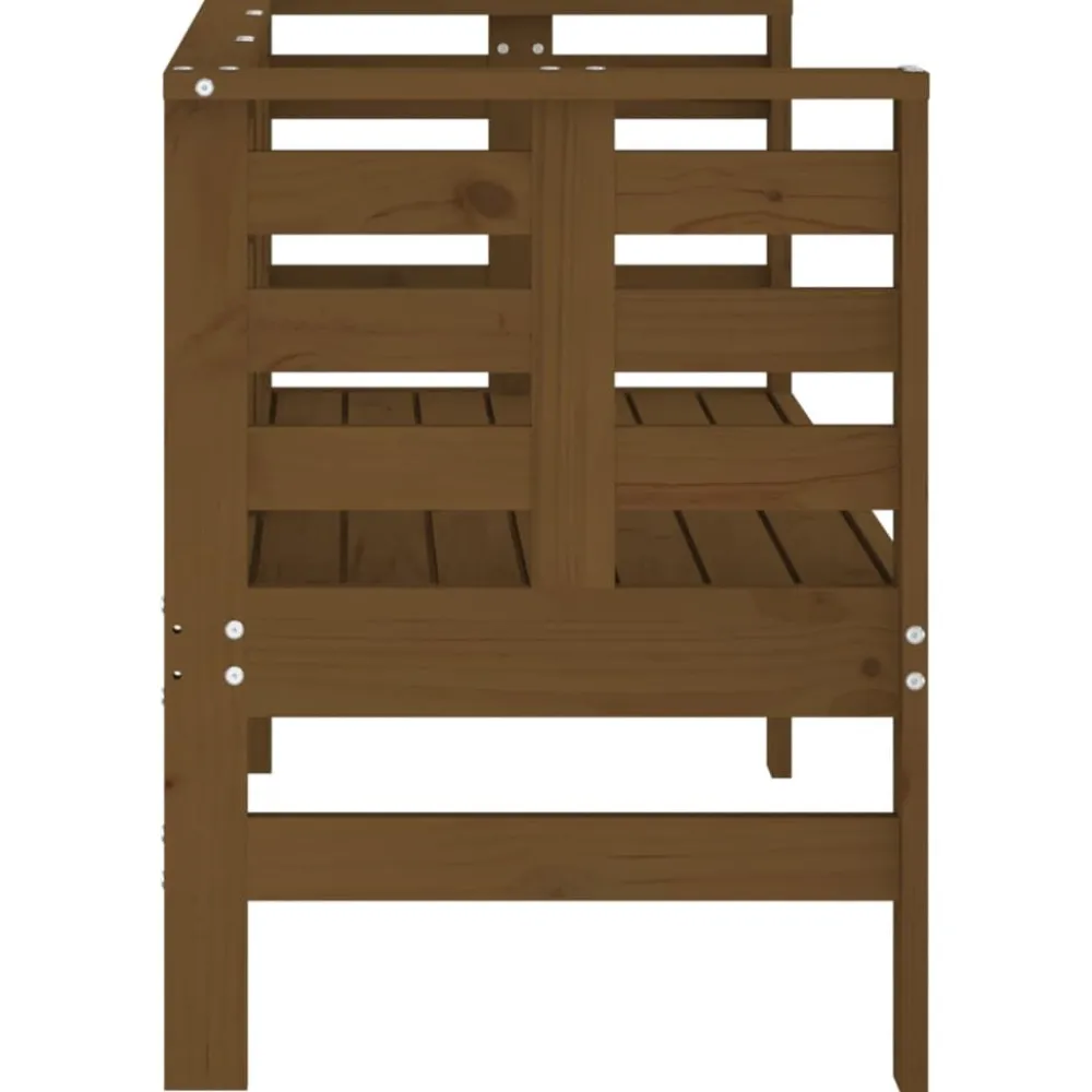 Discount FinePRICE Puutarhapenkki hunajanruskea 111,5x53x71 cm, mänty