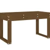 New FinePRICE Puutarhapenkki hunajanruskea 80x38x45 cm, mänty