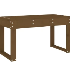 New FinePRICE Puutarhapenkki hunajanruskea 80x38x45 cm, mänty
