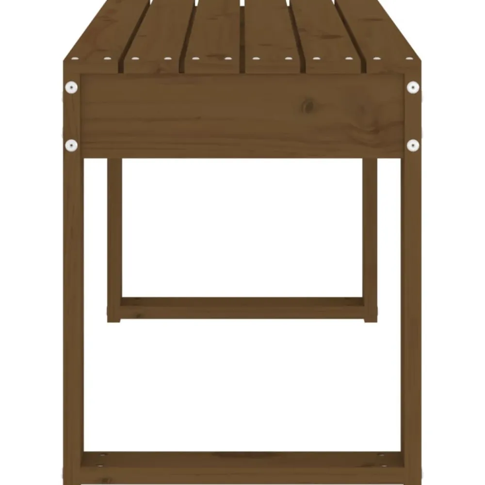 New FinePRICE Puutarhapenkki hunajanruskea 80x38x45 cm, mänty