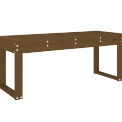 Clearance FinePRICE Puutarhapenkki hunajanruskea 110x38x45 cm, mänty