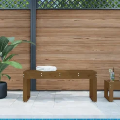 Clearance FinePRICE Puutarhapenkki hunajanruskea 110x38x45 cm, mänty