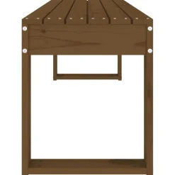 Clearance FinePRICE Puutarhapenkki hunajanruskea 110x38x45 cm, mänty