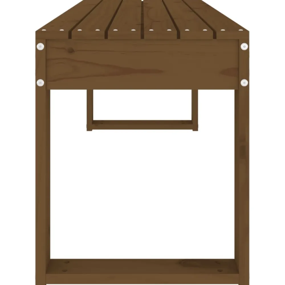 Clearance FinePRICE Puutarhapenkki hunajanruskea 110x38x45 cm, mänty