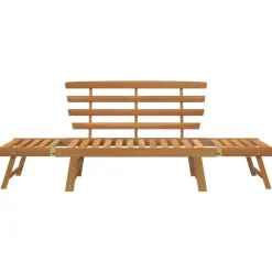 Clearance FinePRICE Puutarhapenkki 2-in-1 190 cm, akaasiapuu Ruskea