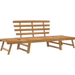 Clearance FinePRICE Puutarhapenkki 2-in-1 190 cm, akaasiapuu Ruskea