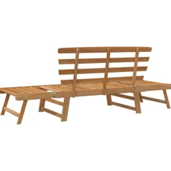 Clearance FinePRICE Puutarhapenkki 2-in-1 190 cm, akaasiapuu Ruskea