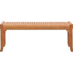 New FinePRICE puutarhapenkki Kahden istuttava 120 cm täysi eukalyptuspuu (47290)