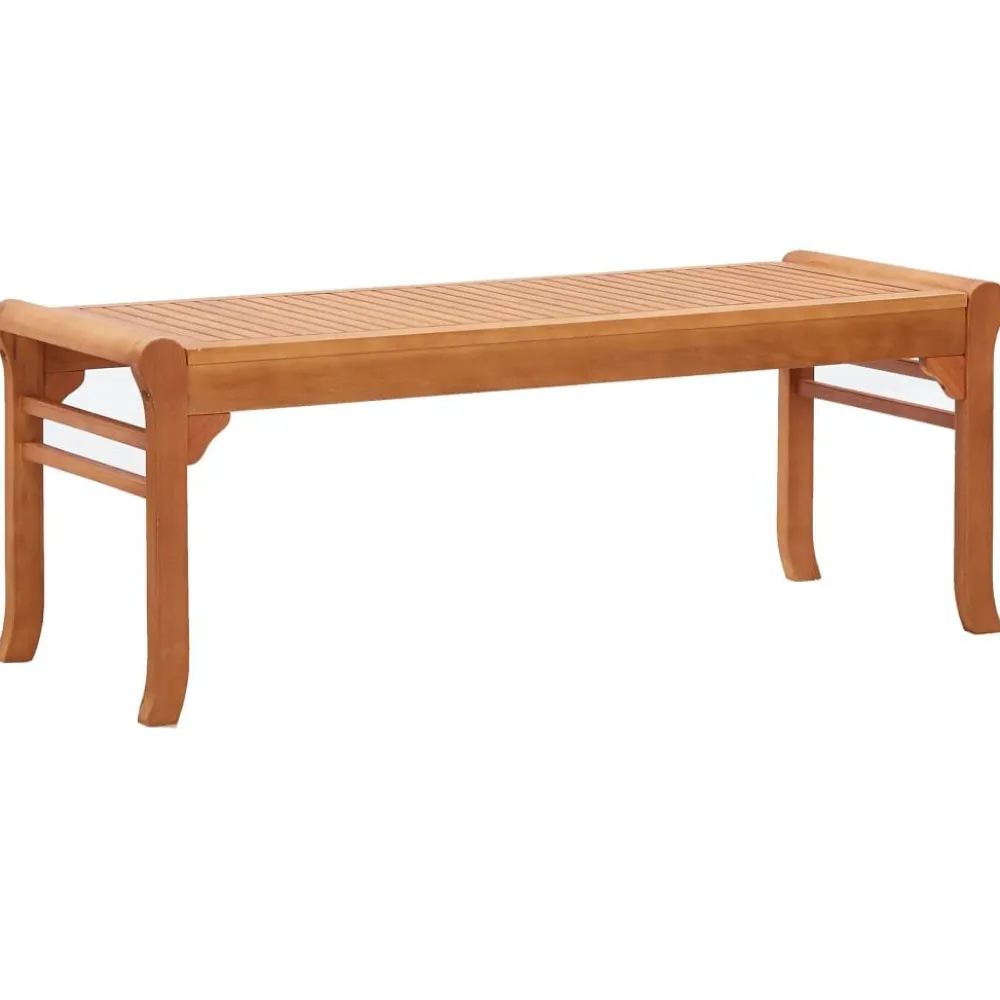 New FinePRICE puutarhapenkki Kahden istuttava 120 cm täysi eukalyptuspuu (47290)