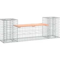FinePRICE Puutarhapenkki kivikorilla 183x41x60,5 cm, douglaskuusi