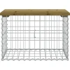 Best FinePRICE Puutarhapenkki kivikorilla 63x44x42 cm kyllästetty mänty