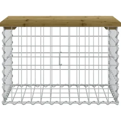 Best FinePRICE Puutarhapenkki kivikorilla 63x44x42 cm kyllästetty mänty