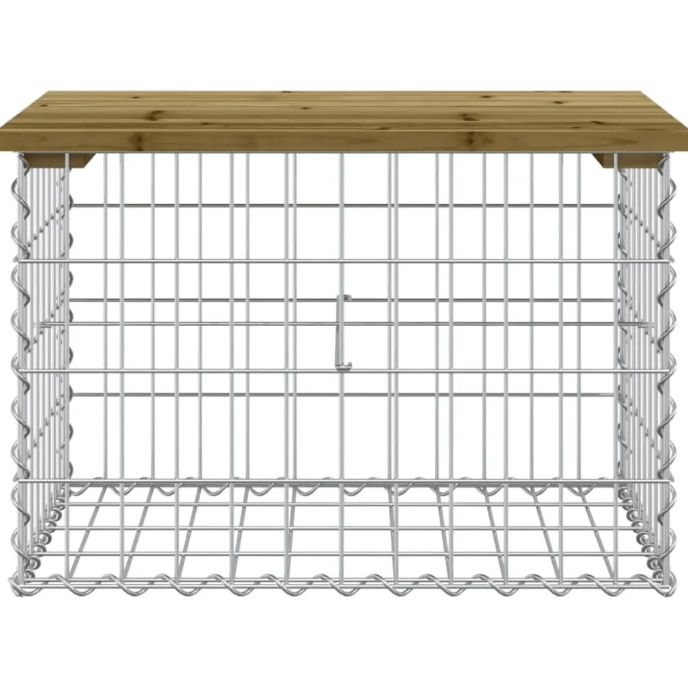 Best FinePRICE Puutarhapenkki kivikorilla 63x44x42 cm kyllästetty mänty