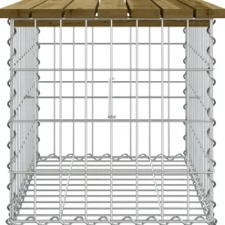 Best FinePRICE Puutarhapenkki kivikorilla 63x44x42 cm kyllästetty mänty