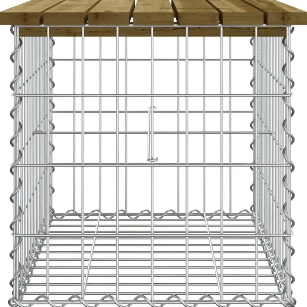 Best FinePRICE Puutarhapenkki kivikorilla 63x44x42 cm kyllästetty mänty
