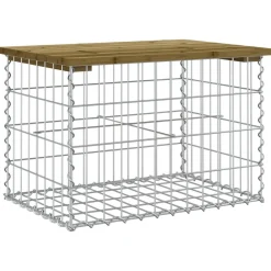 Best FinePRICE Puutarhapenkki kivikorilla 63x44x42 cm kyllästetty mänty