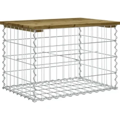 Best FinePRICE Puutarhapenkki kivikorilla 63x44x42 cm kyllästetty mänty