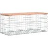 Hot FinePRICE Puutarhapenkki kivikorilla 103x44x42 cm, douglaskuusi