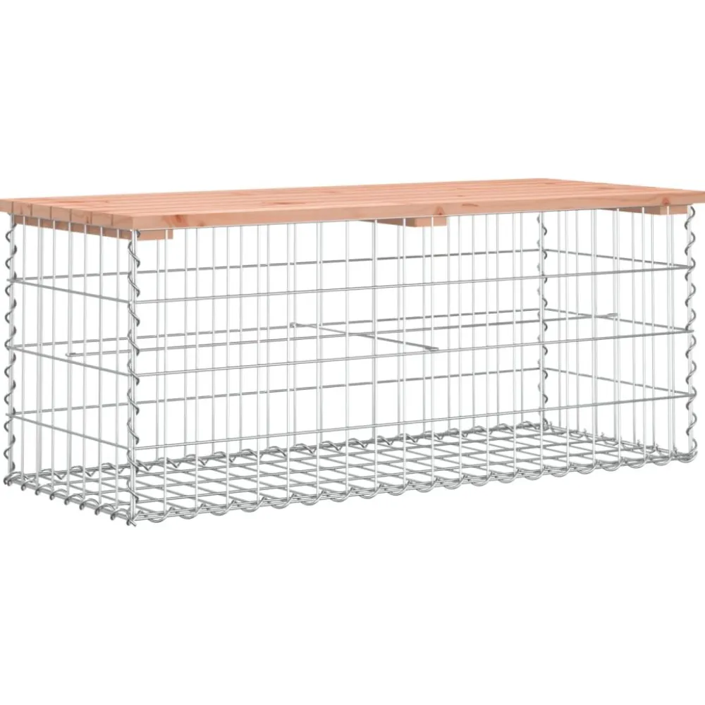 Hot FinePRICE Puutarhapenkki kivikorilla 103x44x42 cm, douglaskuusi