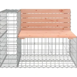 Outlet FinePRICE Puutarhapenkki kivikorilla 92x71x65,5 cm, douglaskuusi