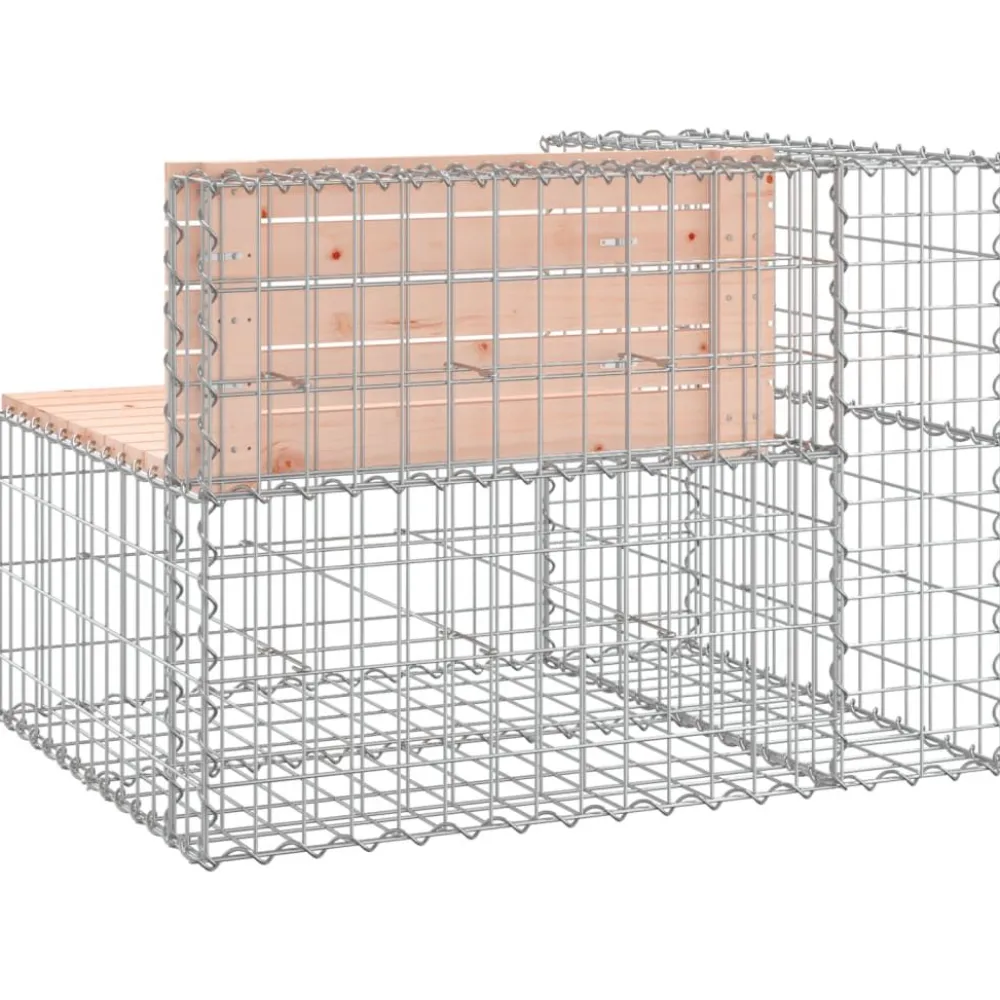 Outlet FinePRICE Puutarhapenkki kivikorilla 92x71x65,5 cm, douglaskuusi