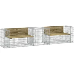 Best FinePRICE Puutarhapenkki kivikorilla kyllästettyä mäntyä