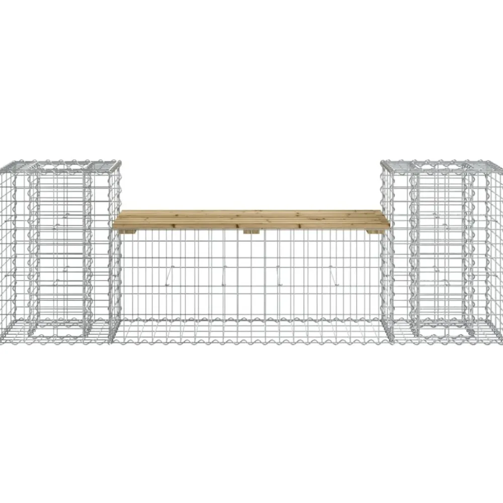 Best FinePRICE Puutarhapenkki kivikorilla 183x41x60,5 cm kyllästetty mänty