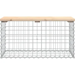 Clearance FinePRICE Puutarhapenkki kivikorilla 83x44x42 cm, mänty